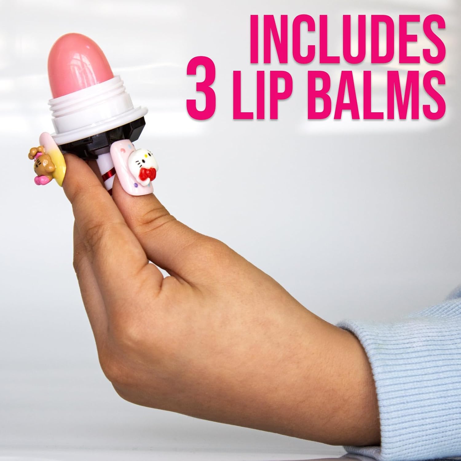 Bundle Soda POP Flavored Lip Balm Set of 3 Cola, Sprite & Fanta Cup Shaped Collection Chapped Lips, Moisturizing, Nourishing Novelty/Party Favors For Girls, Teens, Women Ages 3+