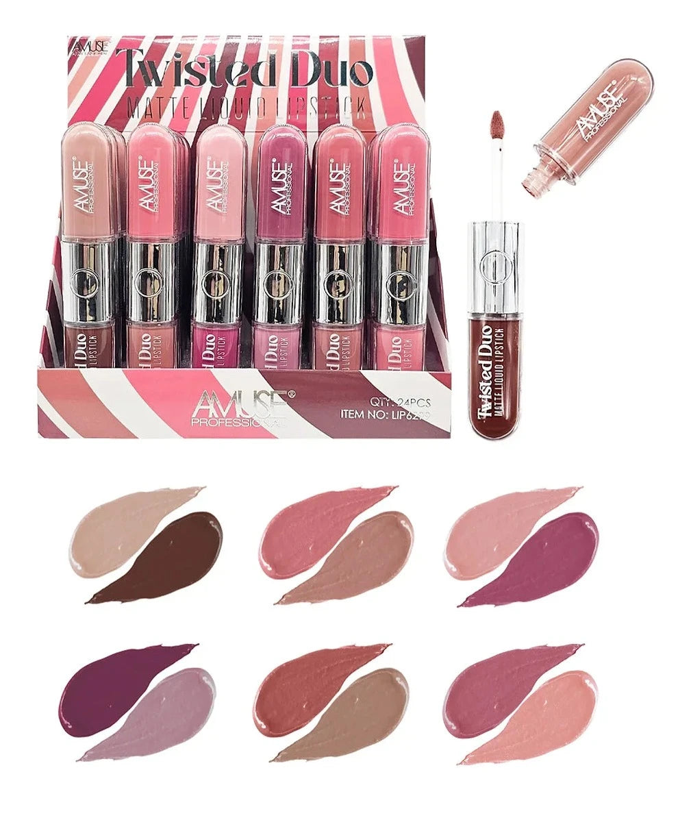Amuse: Twisted Duo Matte Liquid Lipstick -24pc display