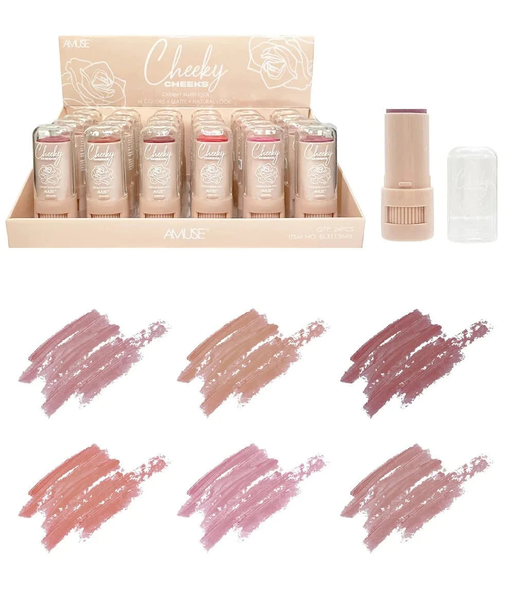 Amuse: Cheeky Cheeks Creamy Blush Stick - 24pc display