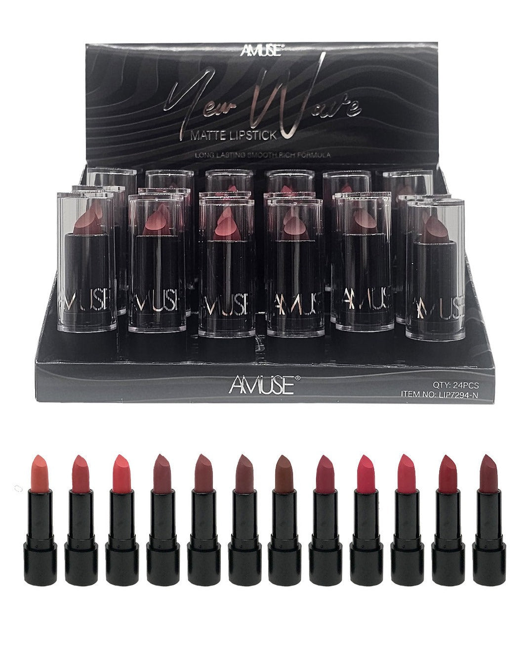 Amuse: New Wave Matte Lipstick -24pc display
