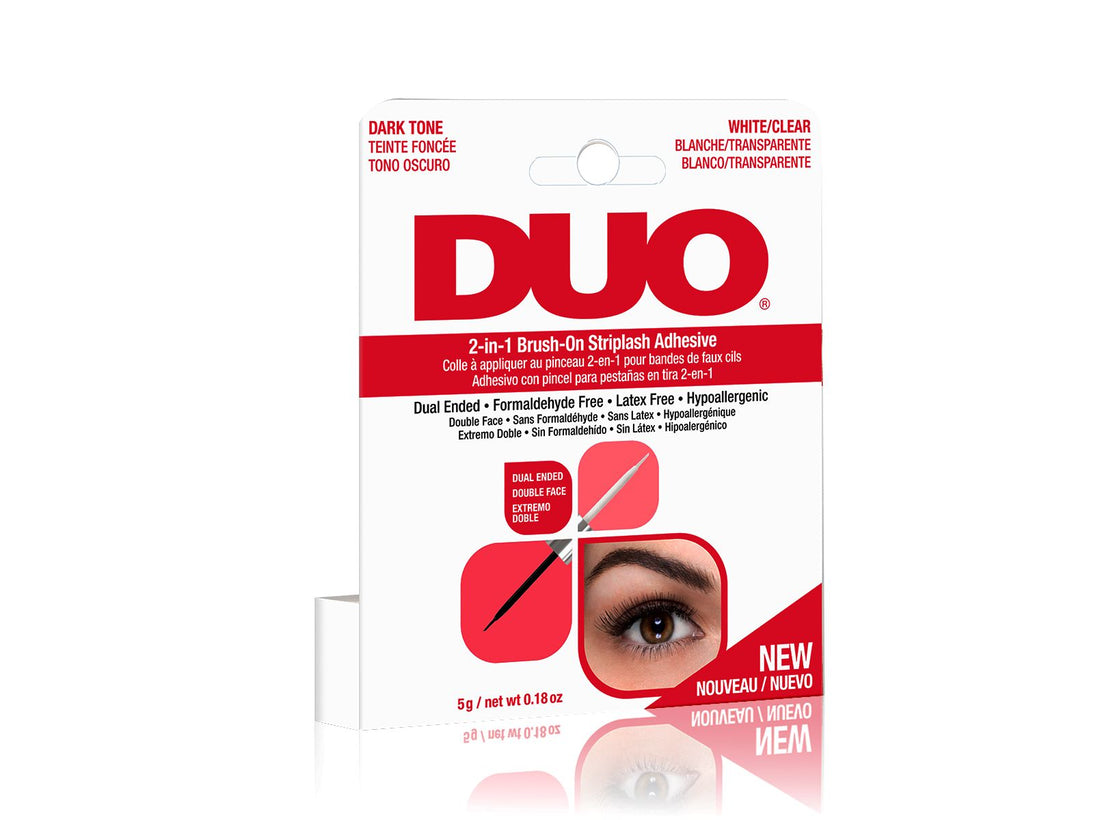 DUO 2-IN-1 Brush-On Striplash Adhesive, Dark And Clear