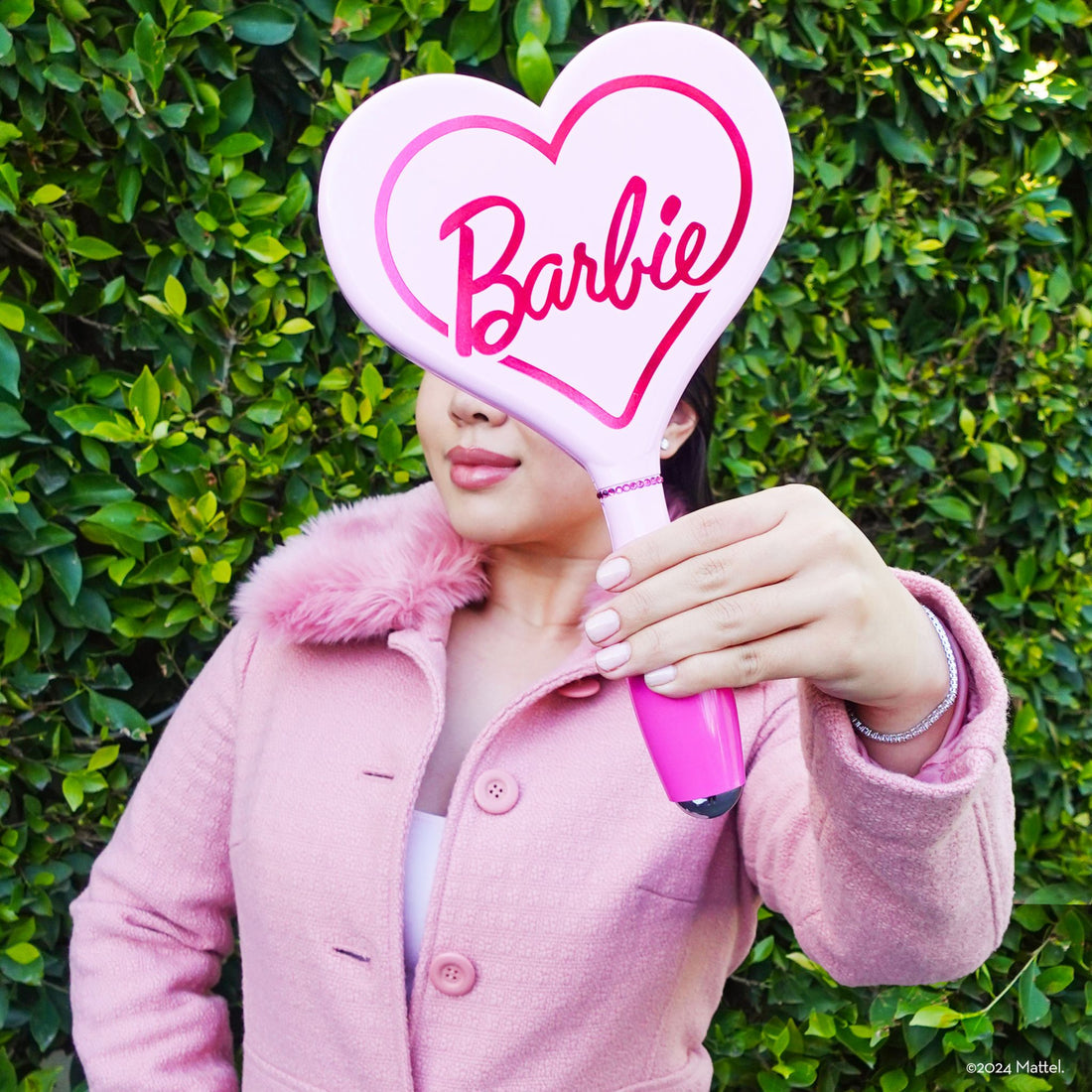 Impressions Vanity Barbie LED Handheld Makeup Mirror with Standing Base