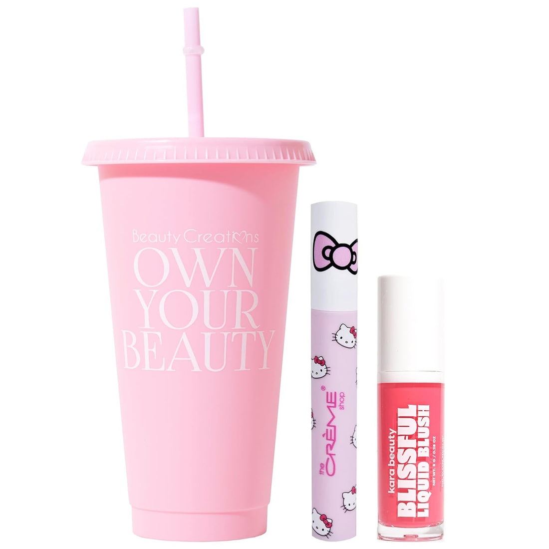 Hello Kitty Pink Tumbler Bundle Eyes Face