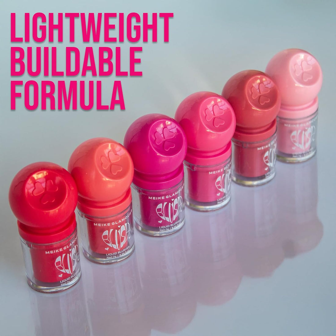 Bundle Set of 6 Liquid Blush, Long Lasting, High Pigment, Soft Dewy Finish. Easy Sponge Application, Buildable, Eyes, Lips, Cheeks, Lightweight Pinks, Corals, Natural Women, Girls, Teens