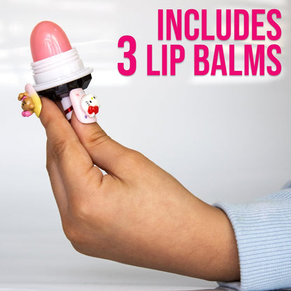 Bundle Soda POP Flavored Lip Balm Set of 3 Cola, Sprite &amp; Fanta Cup Shaped Collection Chapped Lips, Moisturizing, Nourishing Novelty/Party Favors For Girls, Teens, Women Ages 3+