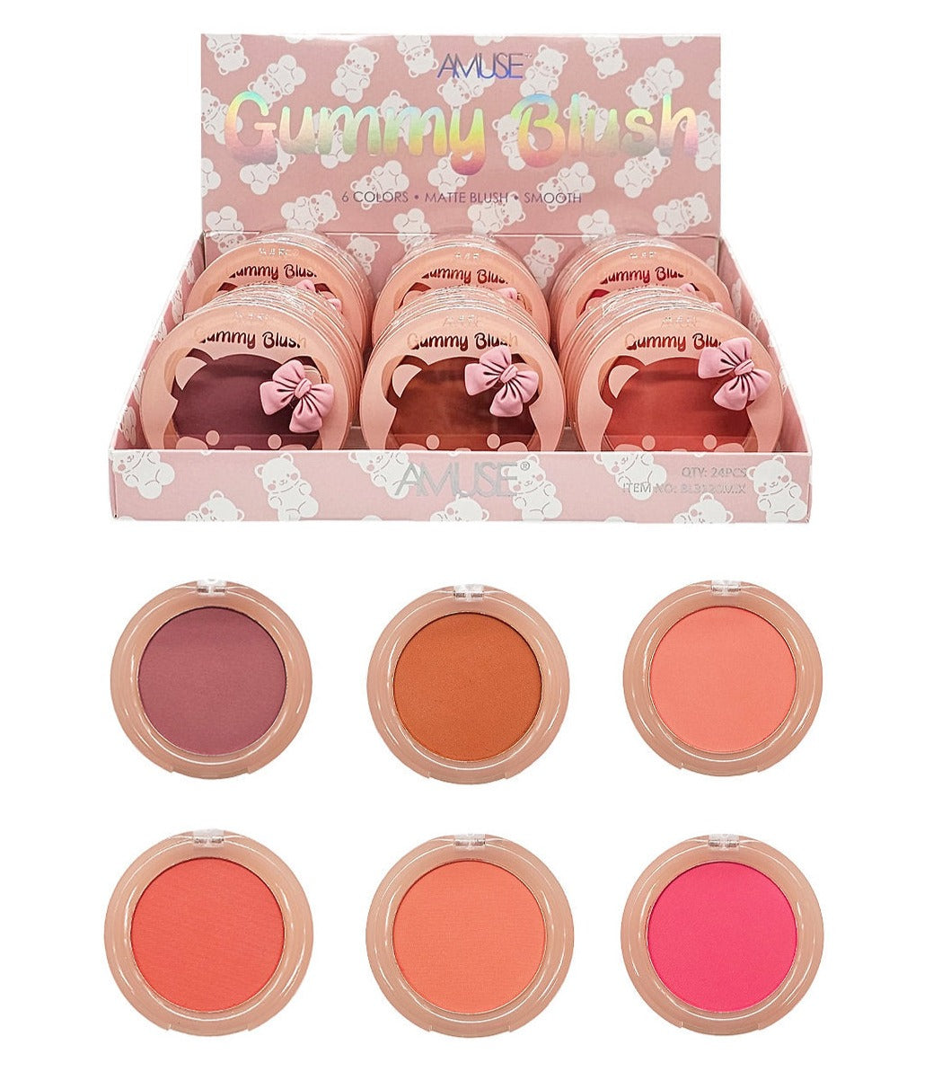 Amuse: Gummy Blush 6 Color Matte Powder -24pc display