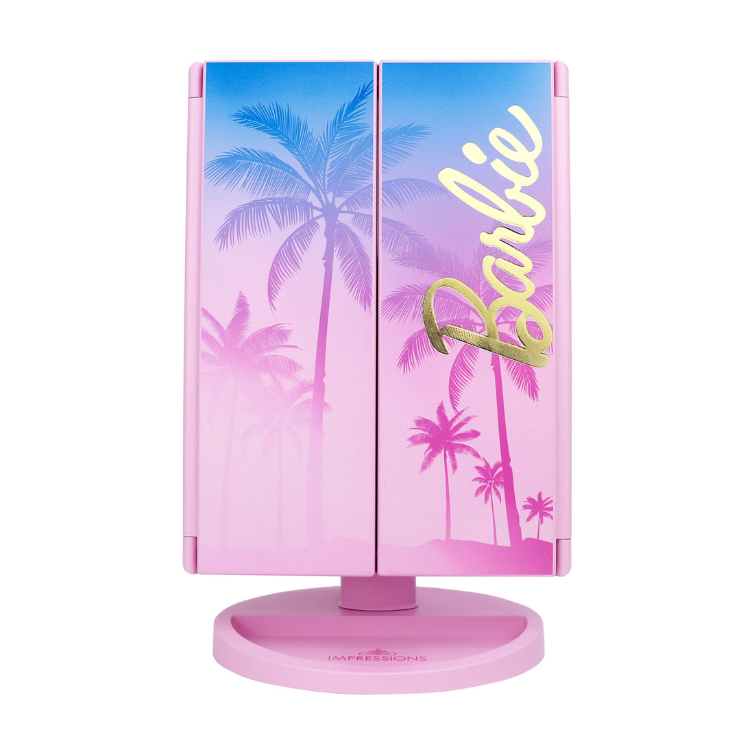 Impressions Vanity Barbie™ Trifold LED Tri-Tone Makeup Mirror with Magnification