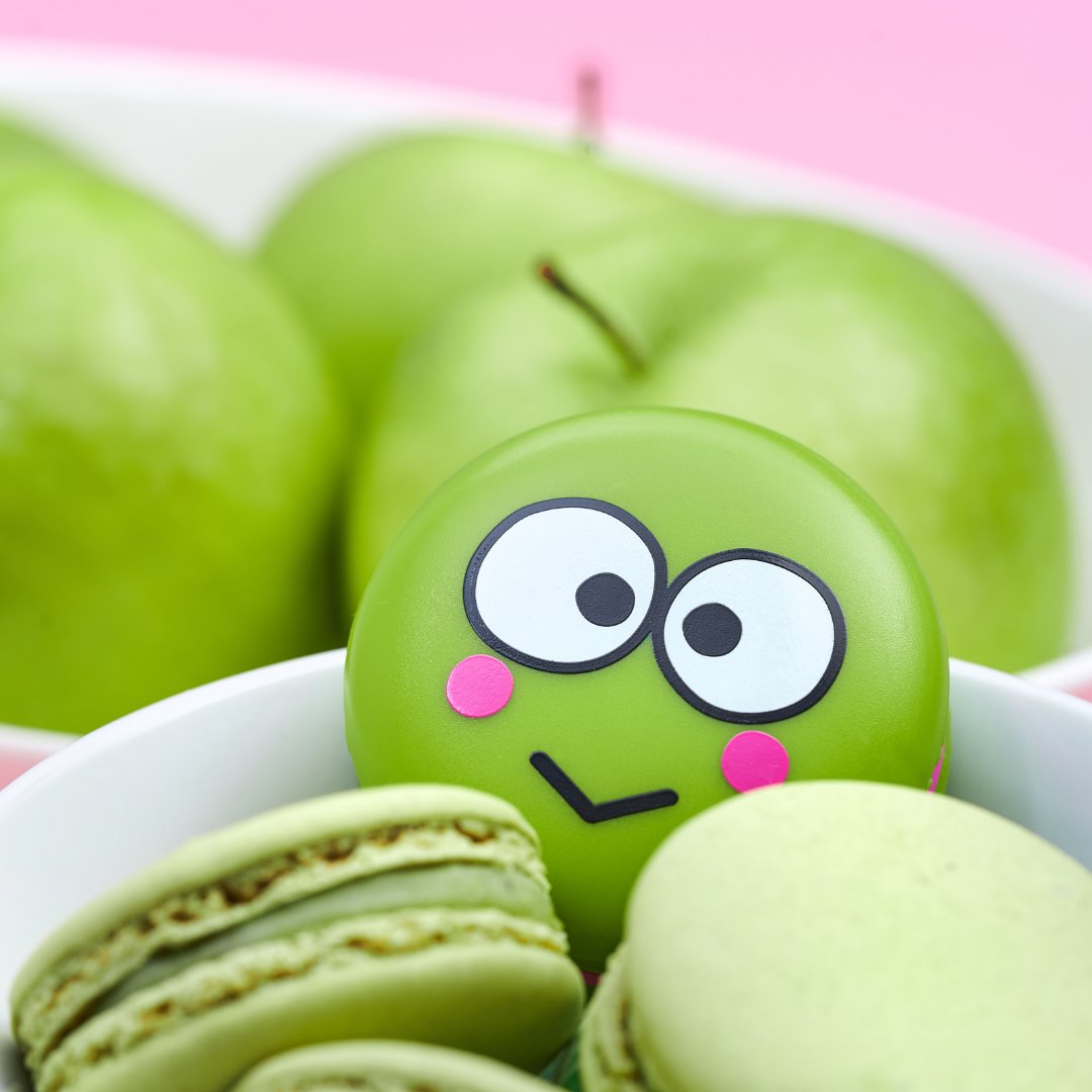The Crème Shop x Keroppi Macaron Lip Balm - Green Apple A Day