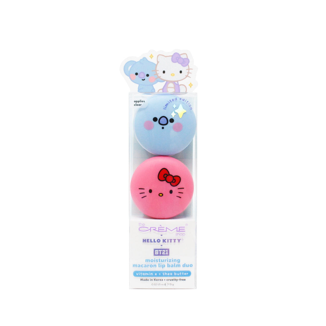 Hello Kitty &amp; BT21 KOYA Moisturizing Macaron Lip Balm Duo
