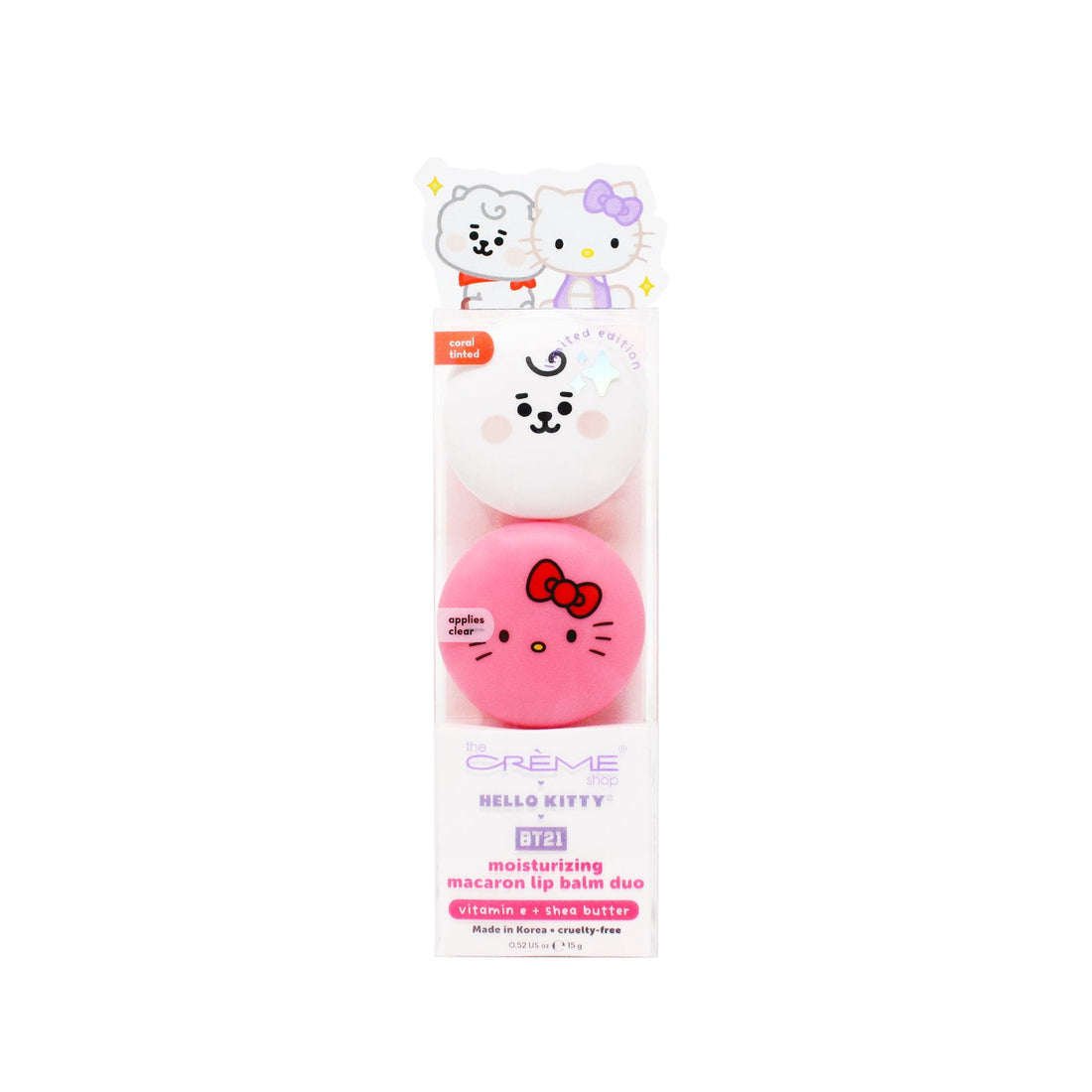 Hello Kitty &amp; BT21 RJ Moisturizing Macaron Lip Balm Duo