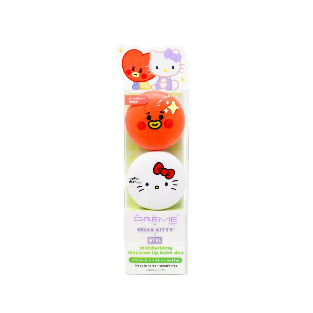Hello Kitty &amp; BT21 TATA Moisturizing Macaron Lip Balm Duo