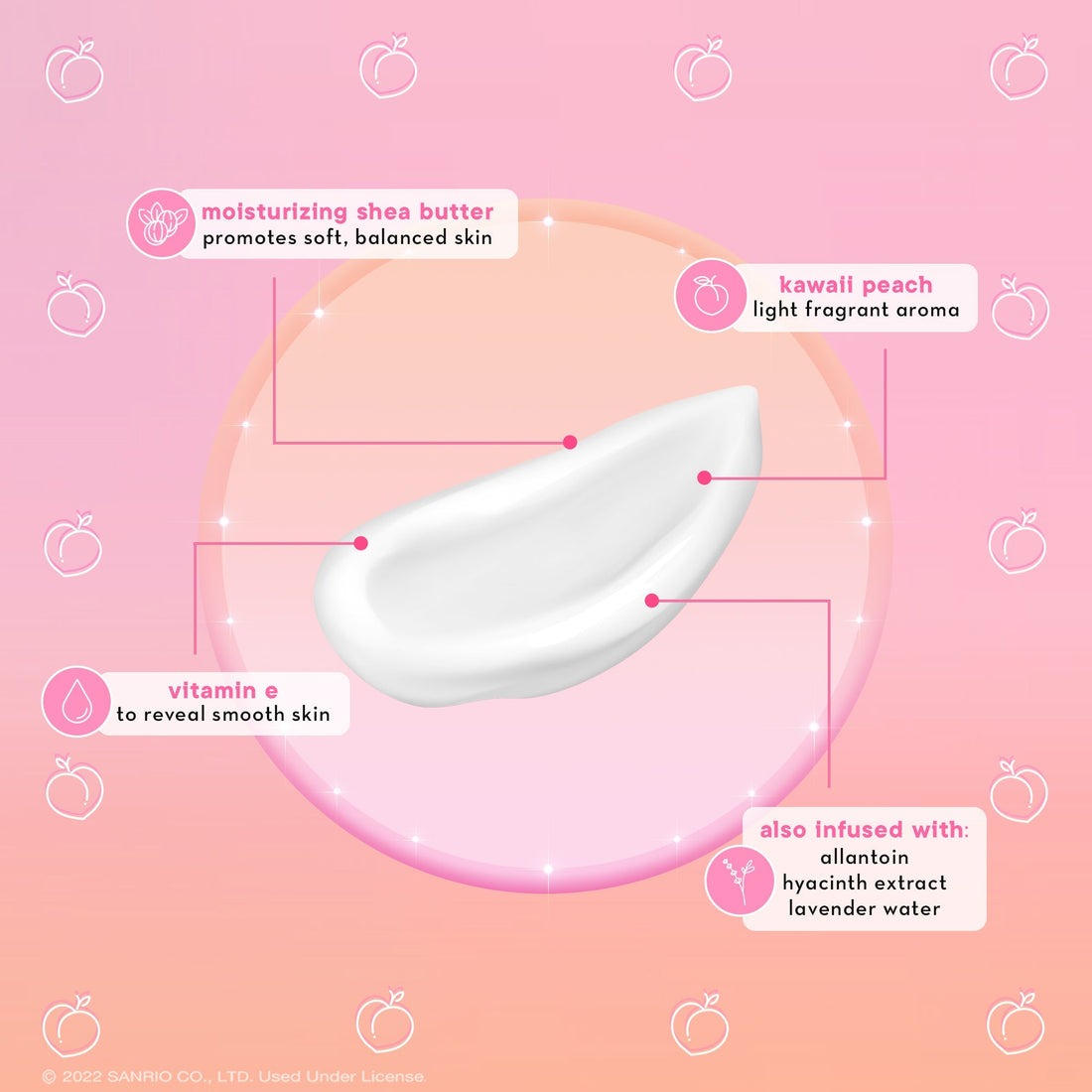 The Crème Shop x Hello Kitty Moisturizing Hand Crème - Kawaii Peach