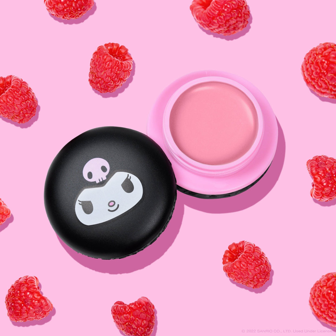 The Crème Shop x Kuromi Macaron Lip Balm - Raspberry Cream Puff