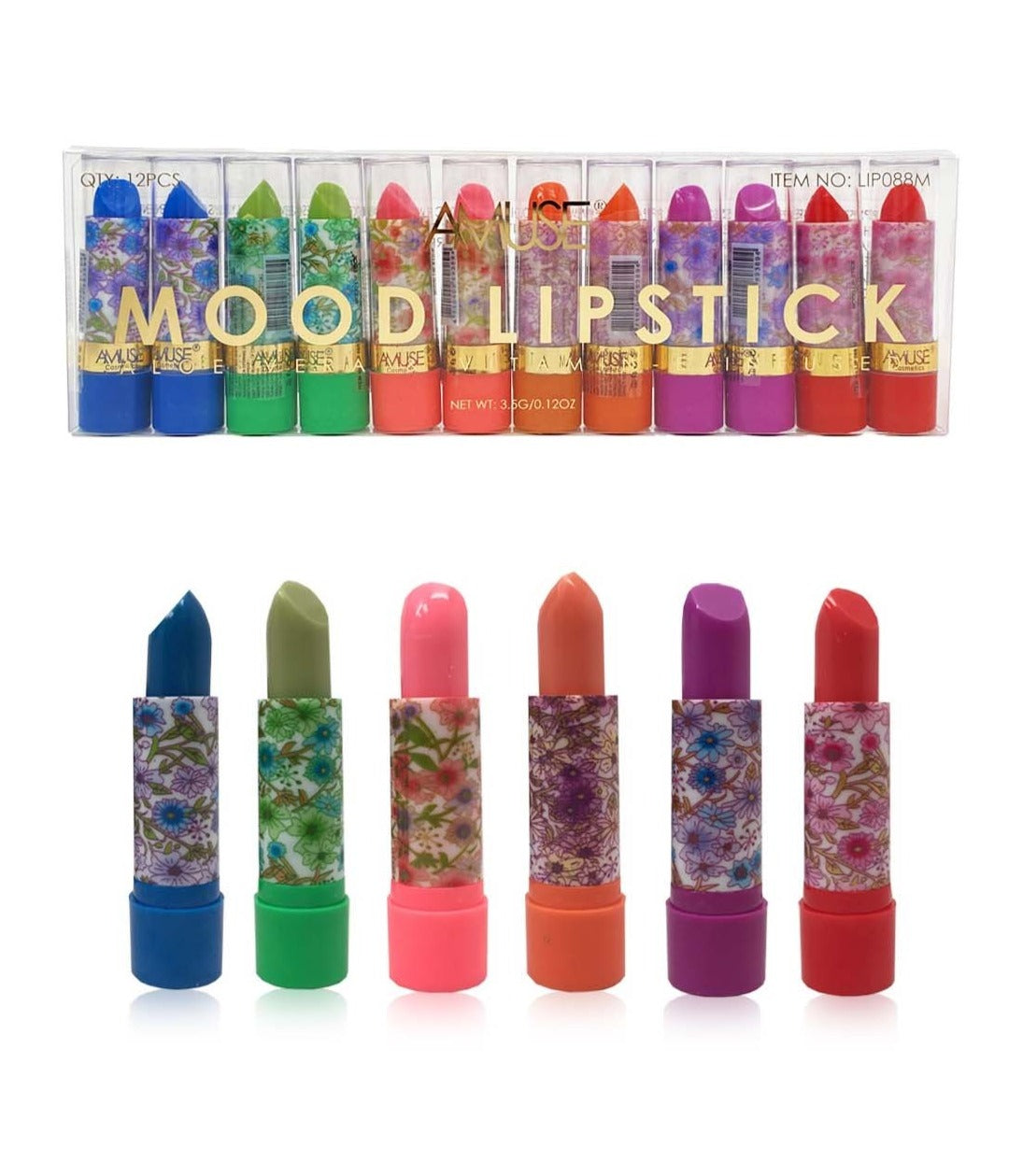 Amuse: Mood Lipstick Color Change - 12pc display