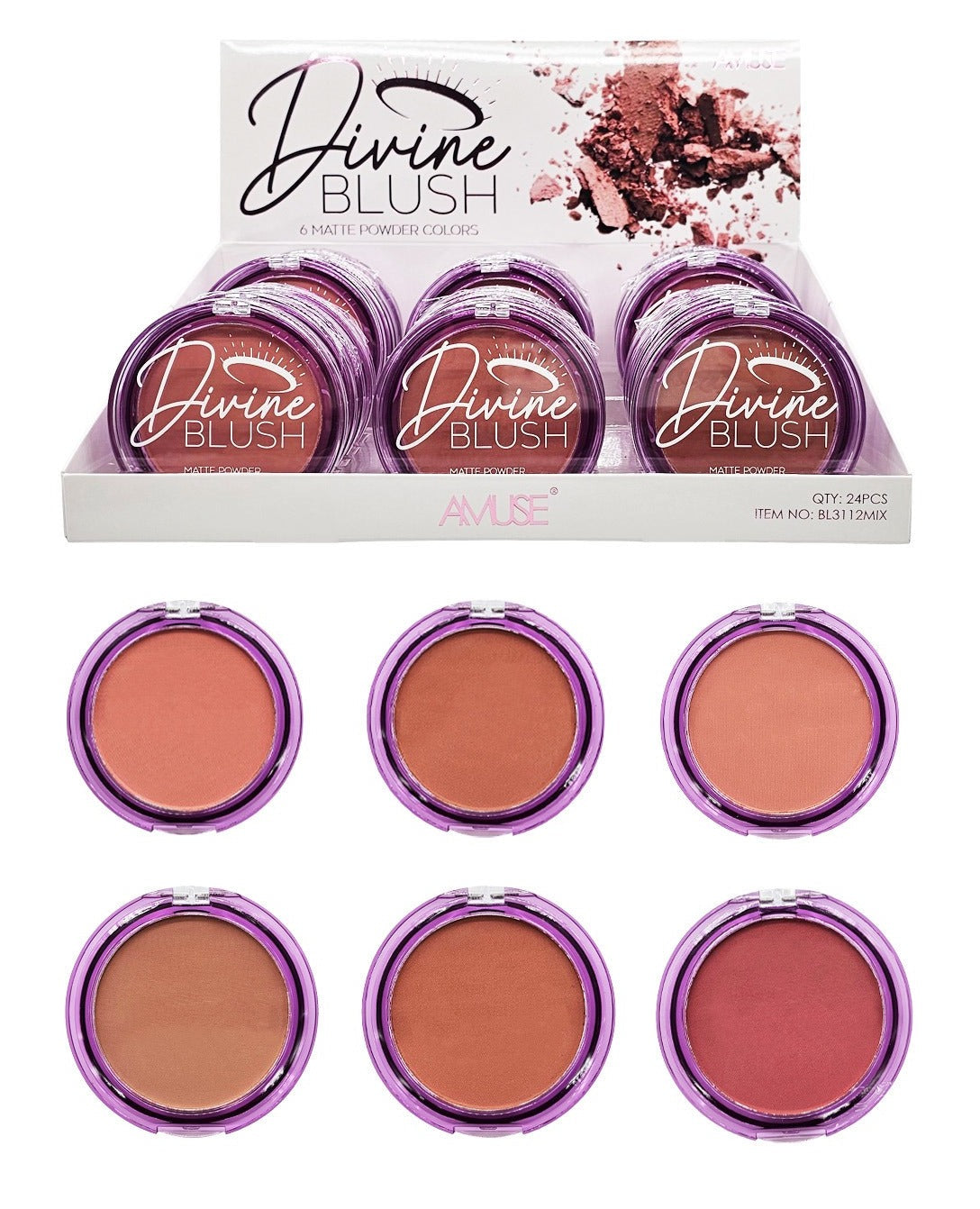 Amuse: Divine Blush -24pc display
