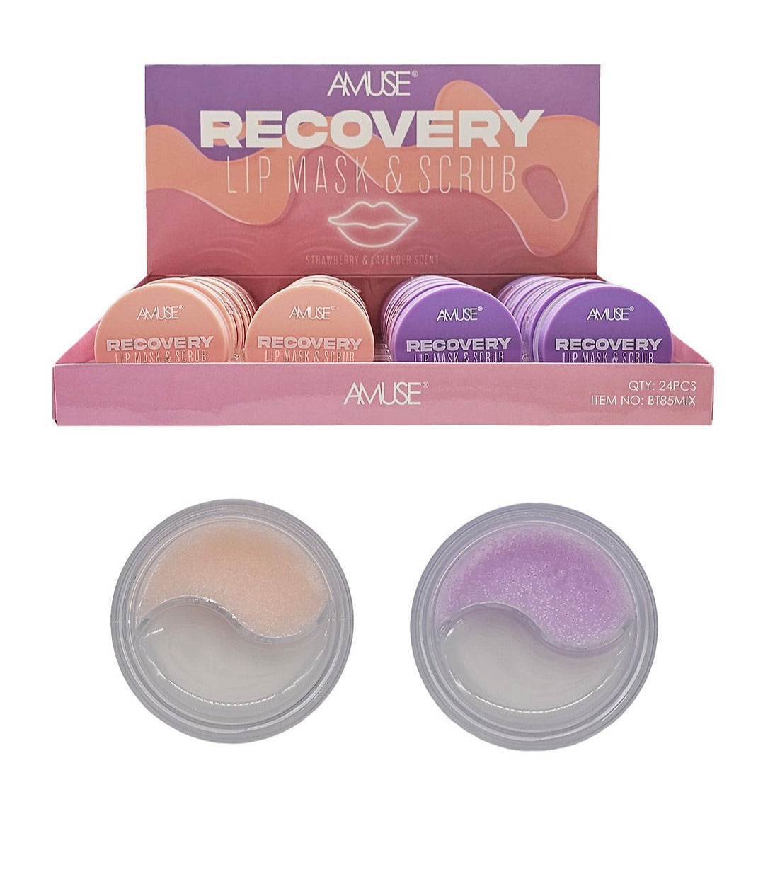 Amuse: Recovery Lip Mask &amp; Scrub -24pc display