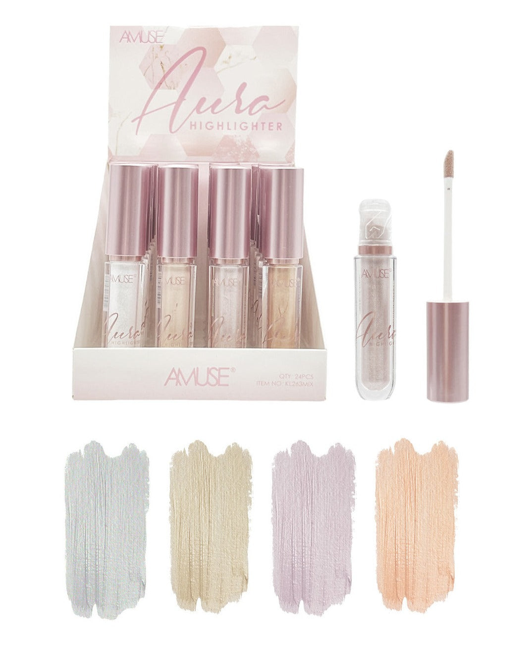 Amuse: Aura Liquid Highlighter -24pc display