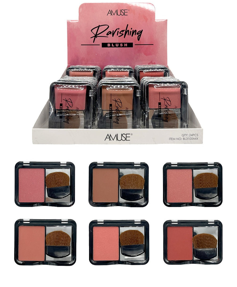 Amuse: Ravishing Blush With Brush -24pc display