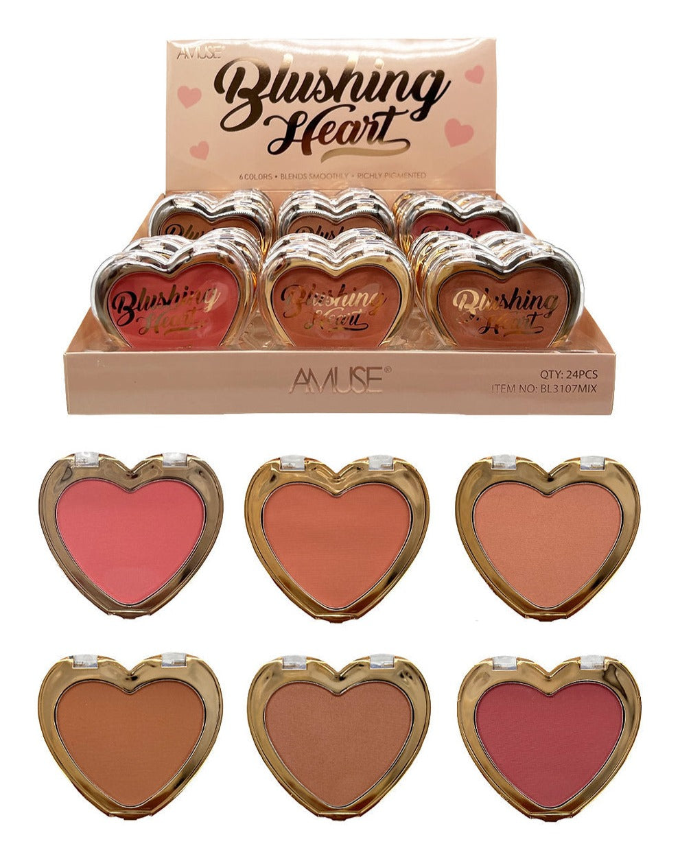 Amuse: Blushing Heart Blush - 24pc display