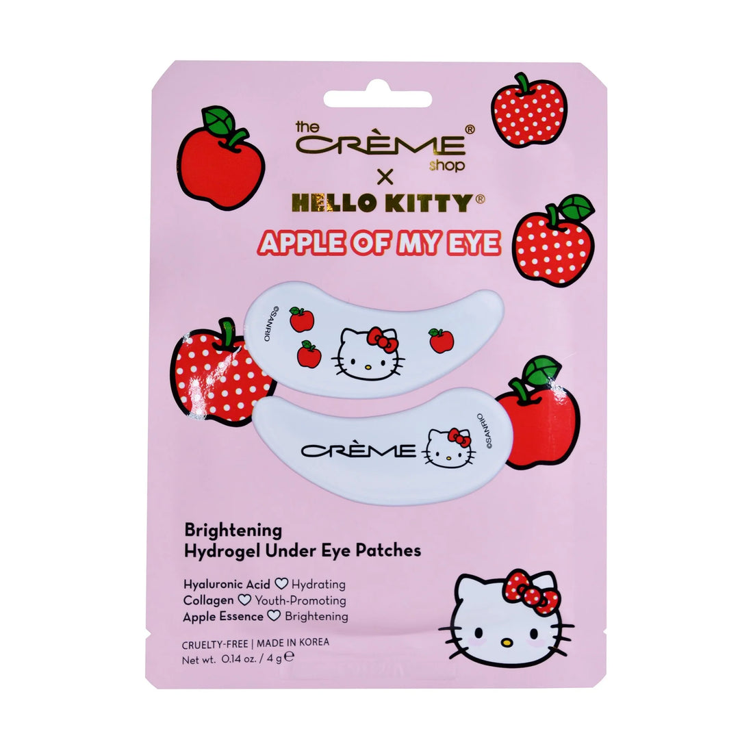 The Crème Shop x Sanrio Hello Kitty Apple Of My Eye Hydrogel Brightening Under Eye Patches
