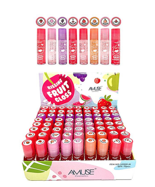 Amuse: Kissing Fruit Gloss - 36pc or 72pc display