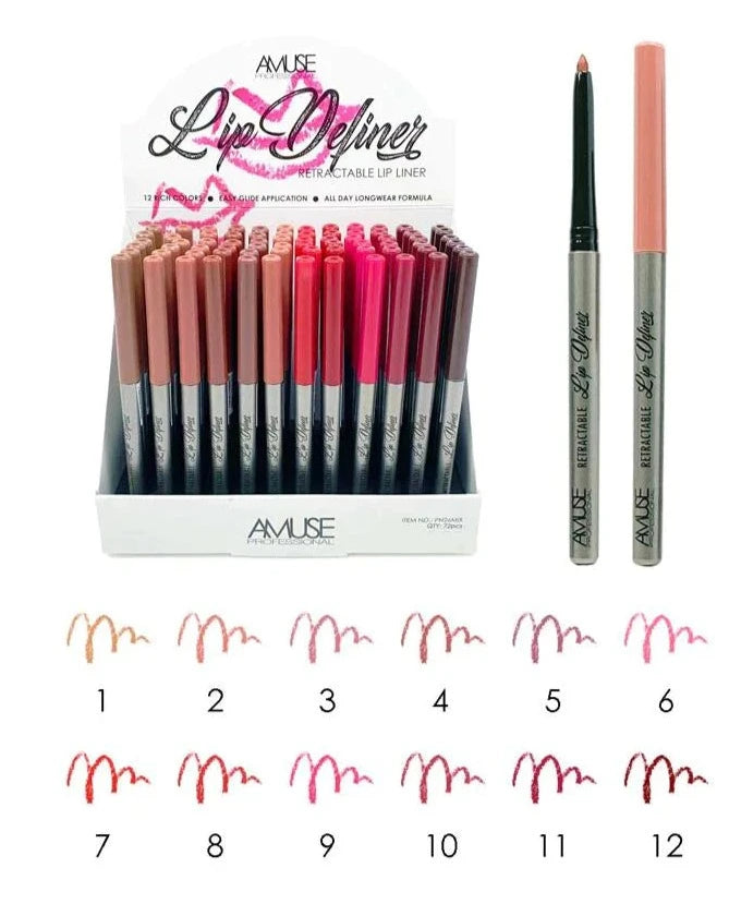 Amuse: Lip Definer Retractable Lip Liner - 72pc Display