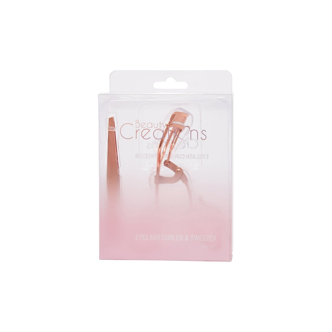 Beauty Creations Rosegold Eyelash Curler and Tweezer Set